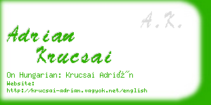 adrian krucsai business card